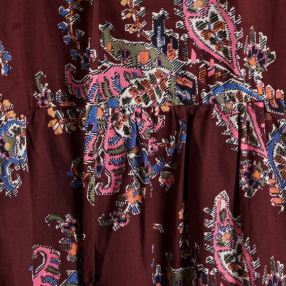 Veronica Beard 'Zee' Printed Cotton Mini-Dress, Brick Multi - Picture 3 of 3